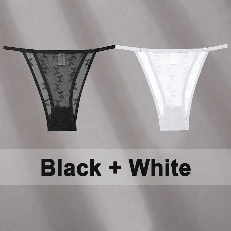 Billionm Lace Panties for Women Solid Color Intimates Underwear Perspective Low Waist Underpants Female Soft Breathbale Lingerie