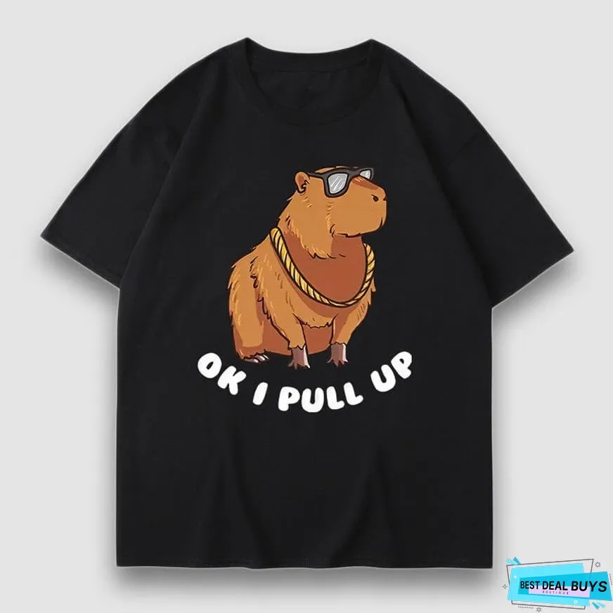 Cartoon Cute Harajuku Style Print Tee