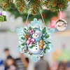 Flocon de neige d’hiver - pendentif bricolage 5d