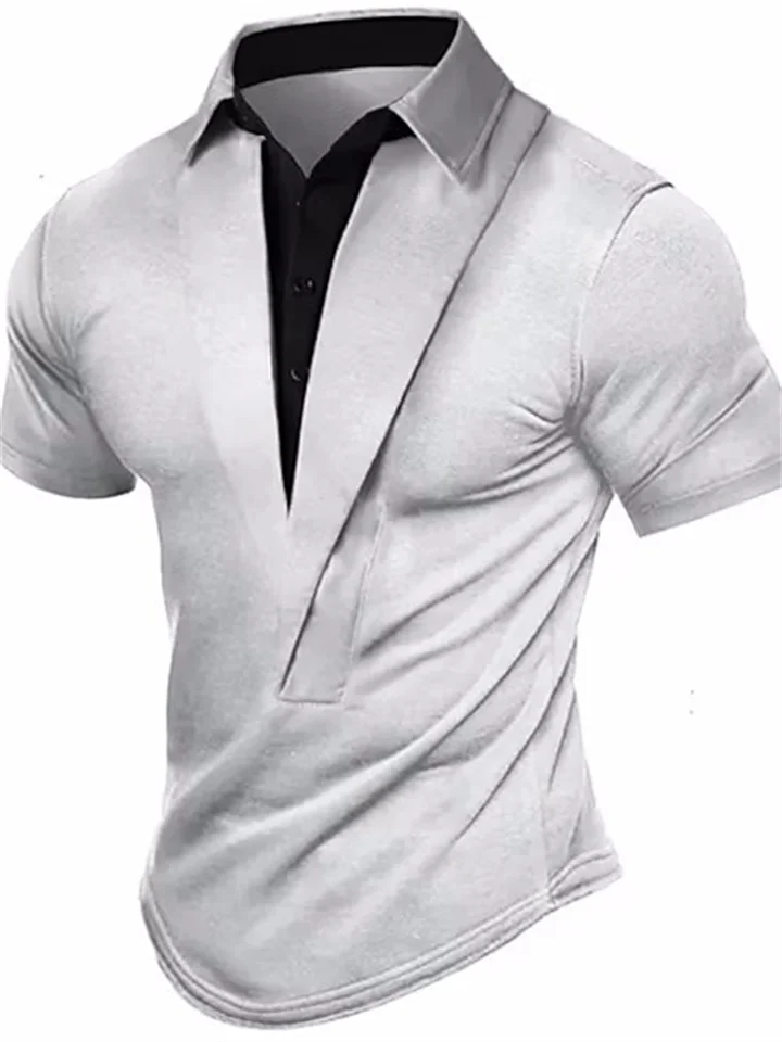 Men's Henley Shirt Plain V Neck Outdoor Daily Wear Short Sleeve Retro Clothing Apparel Designer Casual | 168DEAL