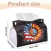 DIY PU Diamond Painting Tissue Box Kit Desktop Tissue Holder with Rhinestone Diamond Desk Decorative Tissue Box for Adults Desktop Storage Organizer (Sunflower)