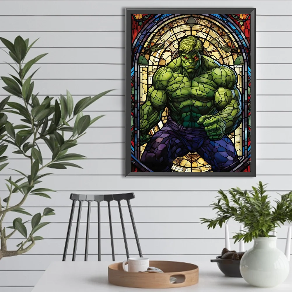 Diamond Painting - Full Round Drill - Stained Glass Hulk(Canvas|30*40cm)