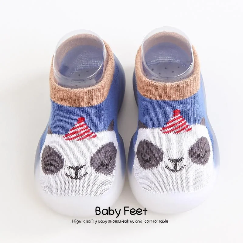 Children Anti-slip Shoes Newborn Baby Girl Cotton Non-slip Floor Socks Baby Boy Rubber Sole Cartoon Indoor Socks Shoes