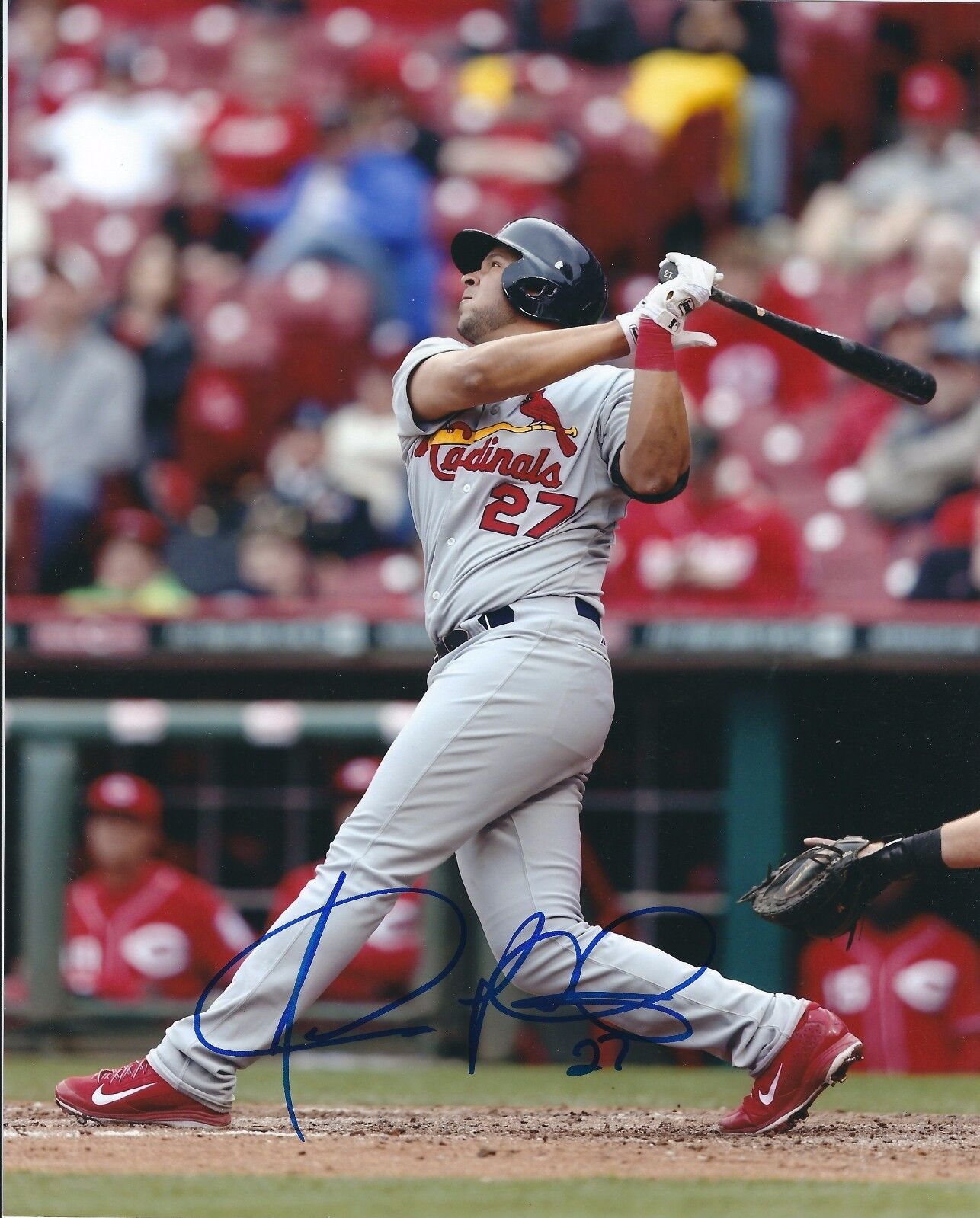 Signed 8x10 JHONNY PERALTA St Louis Cardinals Autographed Photo Poster painting - COA