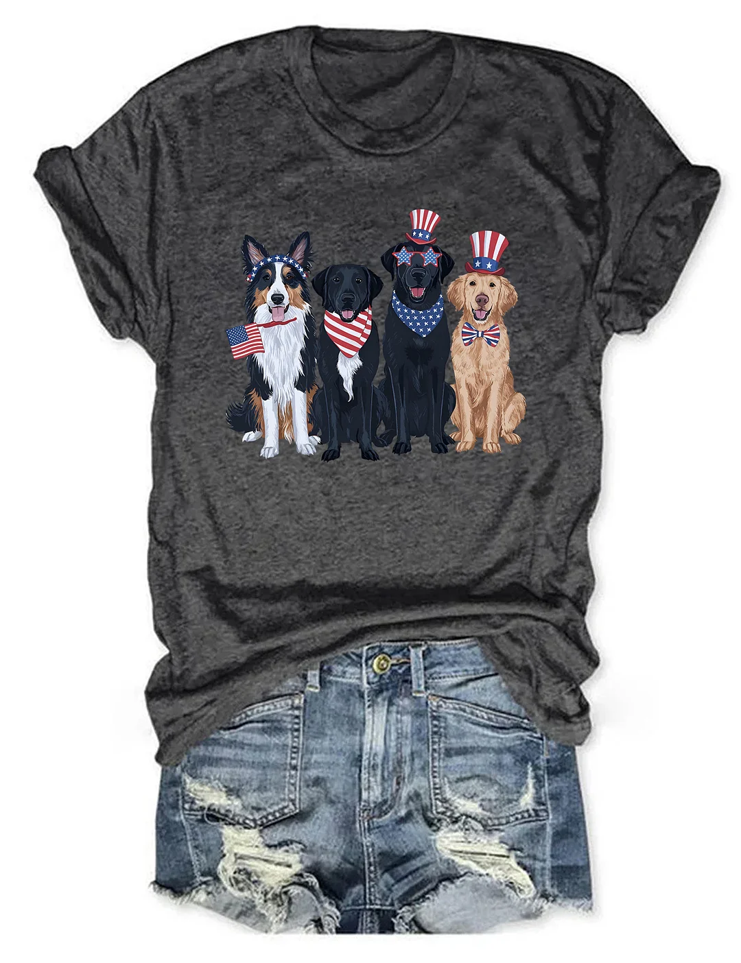 Golden Retriever 4th Of July T-shirt