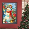 Diamond Painting-5D Full Round Drill Christmas Snowman(60*40 cm)