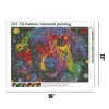Colorful Cartoon Dog  | Full Round Diamond Painting Kits