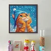 (US Only)Cat Printed Cross Stitch Kit 40x40cm DIY 14CT Thread Art Needlework Home Decor