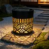 Decorative Solar Mandala Lights Waterproof Solar Powered Deck Step Wall Lights for Garden Post Patio Backyard Yard Decor