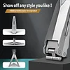 New German-made dual-axis folding nail clippers with ultra-sharp angled tips