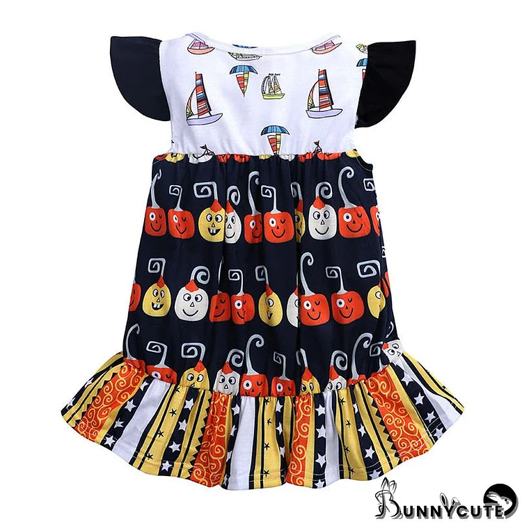 Kids Girl Sleeveless Printed Dress