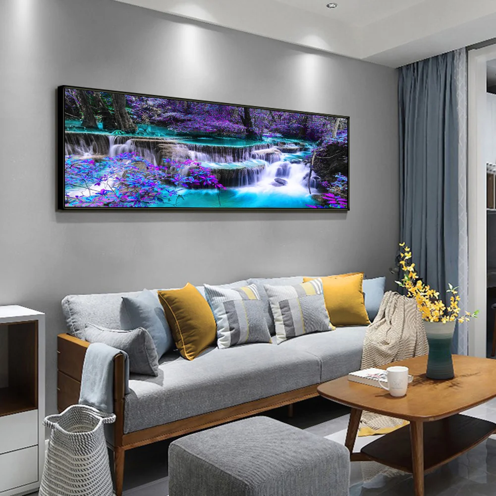 Diamond Painting - Full Square Drill -  Mountain Fall(90*40cm)