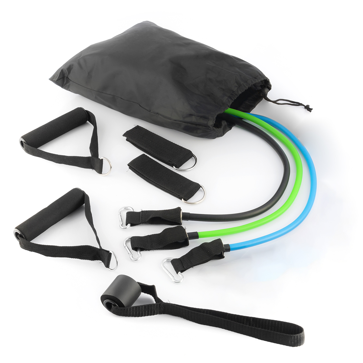 Set of Resistance Bands with Accessories and Exercise Guide White Label 3 Units (Refurbished B)