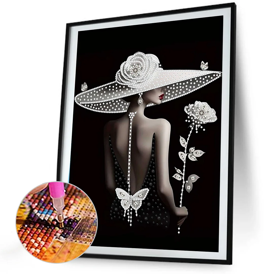 Beauty Special Shaped 5D DIY Partial Drill Diamond Painting Kit Home Art 30x40cm