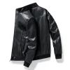 Men's Oversized Stand Collar Leather Jacket