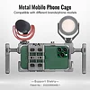 Sunwayfoto PCR-01 Mobile Phone Handheld Bracket Vlog Expansion Shooting Video Universal Mobile Phone Double Handle Rabbit Cage Stabilizer Aluminum Alloy Multi-Function Bracket