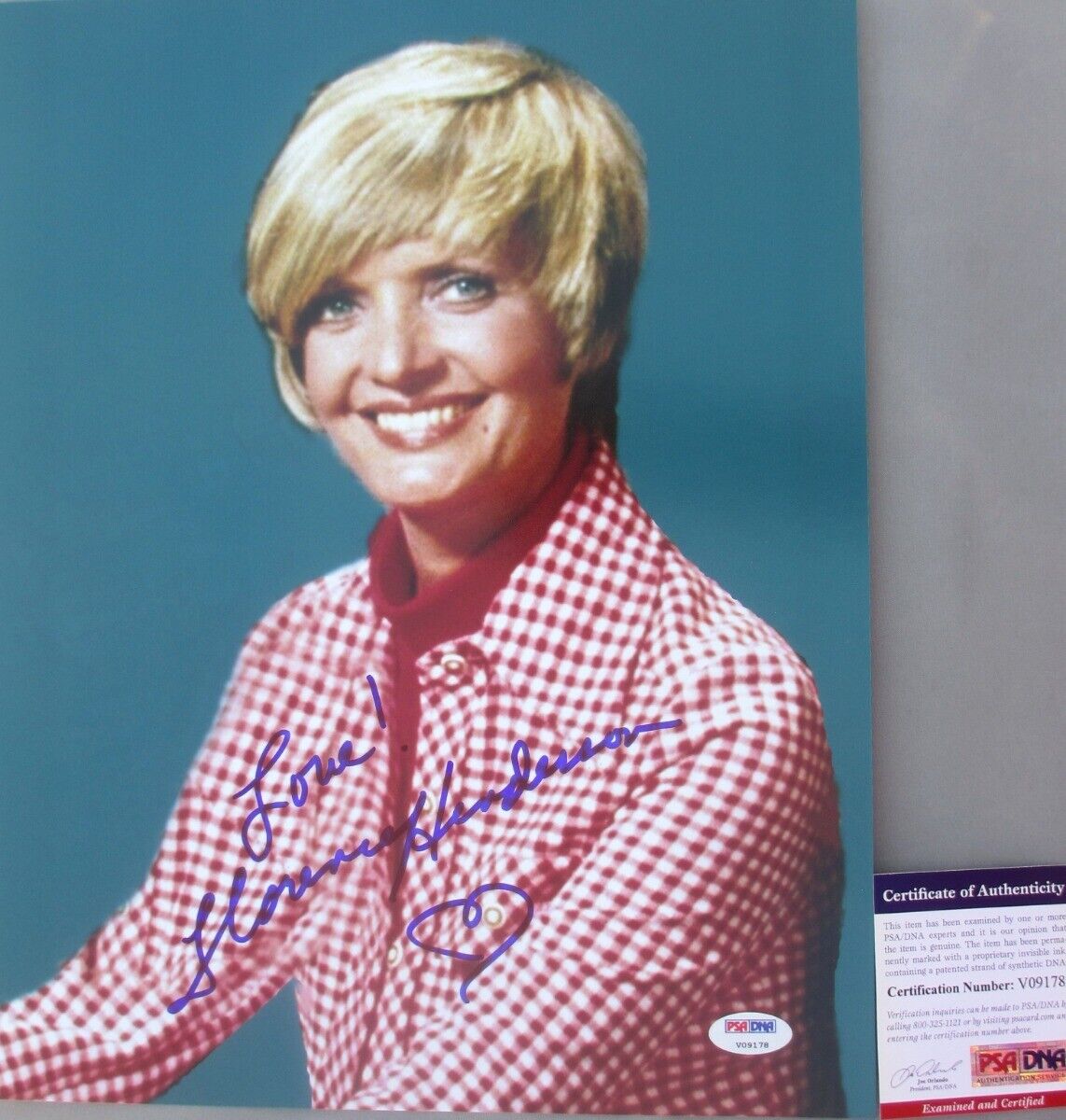 CAROL BRADY!!! Florence Henderson Signed THE BRADY BUNCH 11x14 Photo Poster painting PSA/DNA