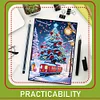 2 Stück 50-seitiges A5-Weihnachtsbaum-Diamantmalerei-Notizbuch für Erwachsene Urlaubsgeschenk