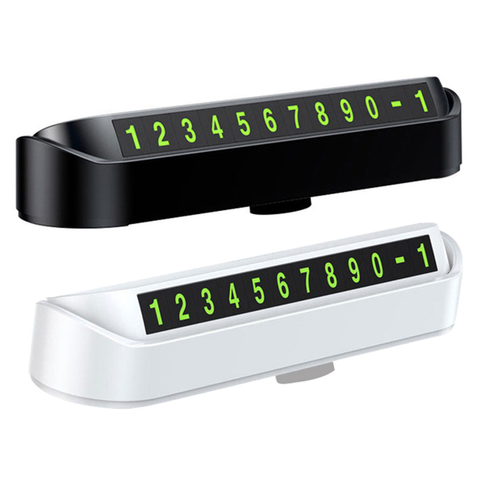 

Car Auto Temporary Parking Card Phone Number Plate Telephone Number Card, Black, 501 Original