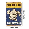 Pneu MICHELIN - Panneaux en &eacute;tain m&eacute;tallique(20*30cm/30*40cm) - Garage