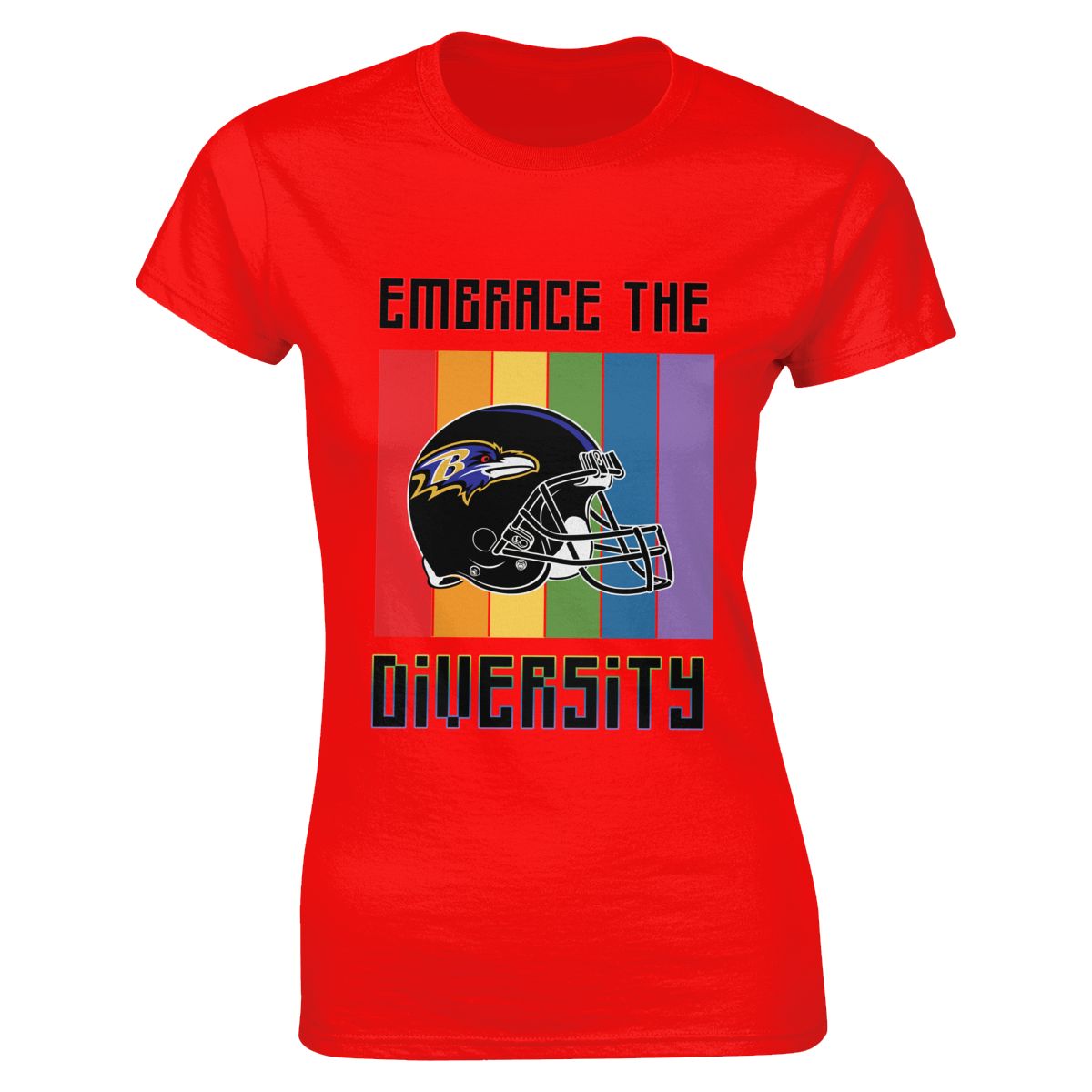 Baltimore Ravens Embrace The Diversity Women's Classic-Fit T-Shirt