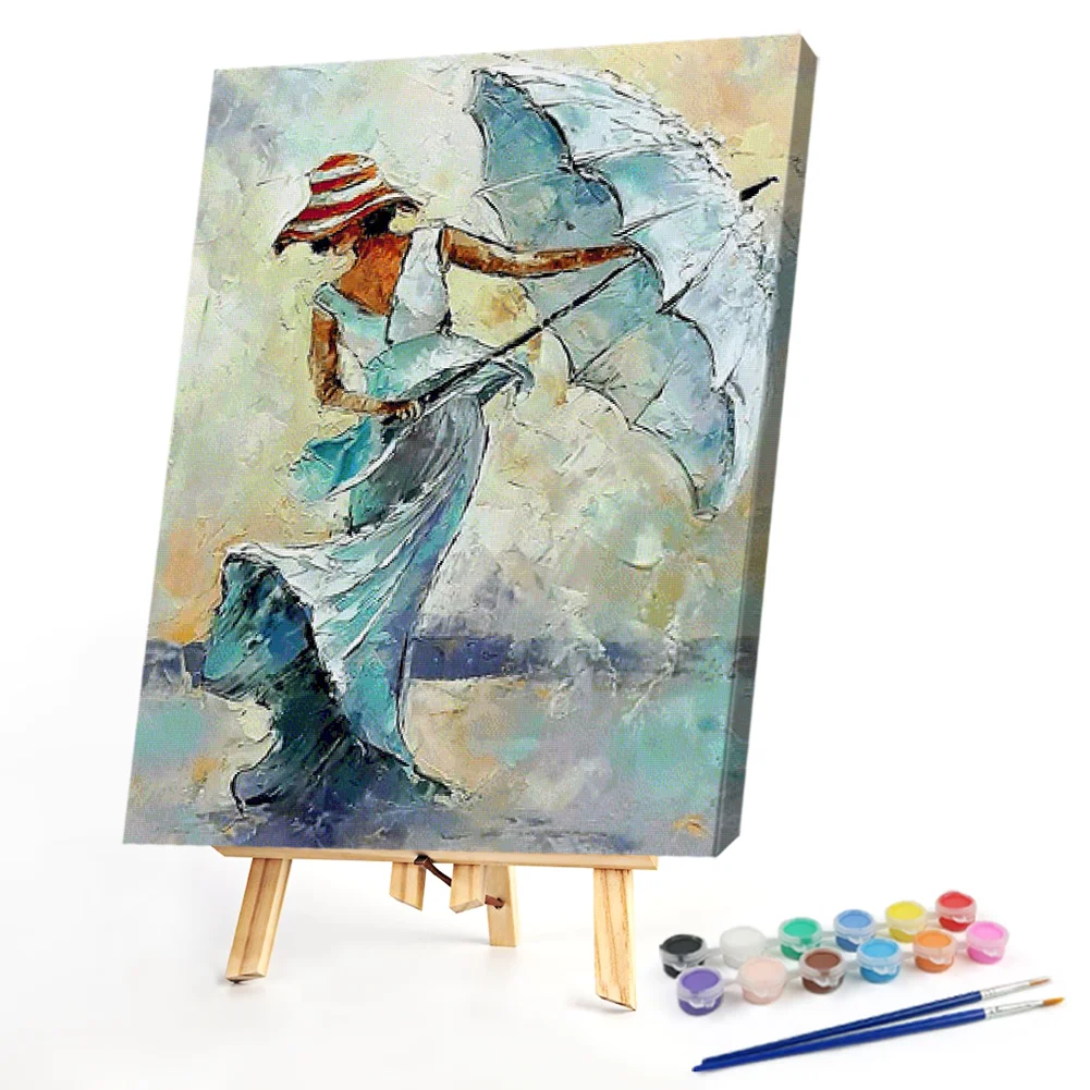 Lady with Umbrella - Paint By Numbers(40*50CM)
