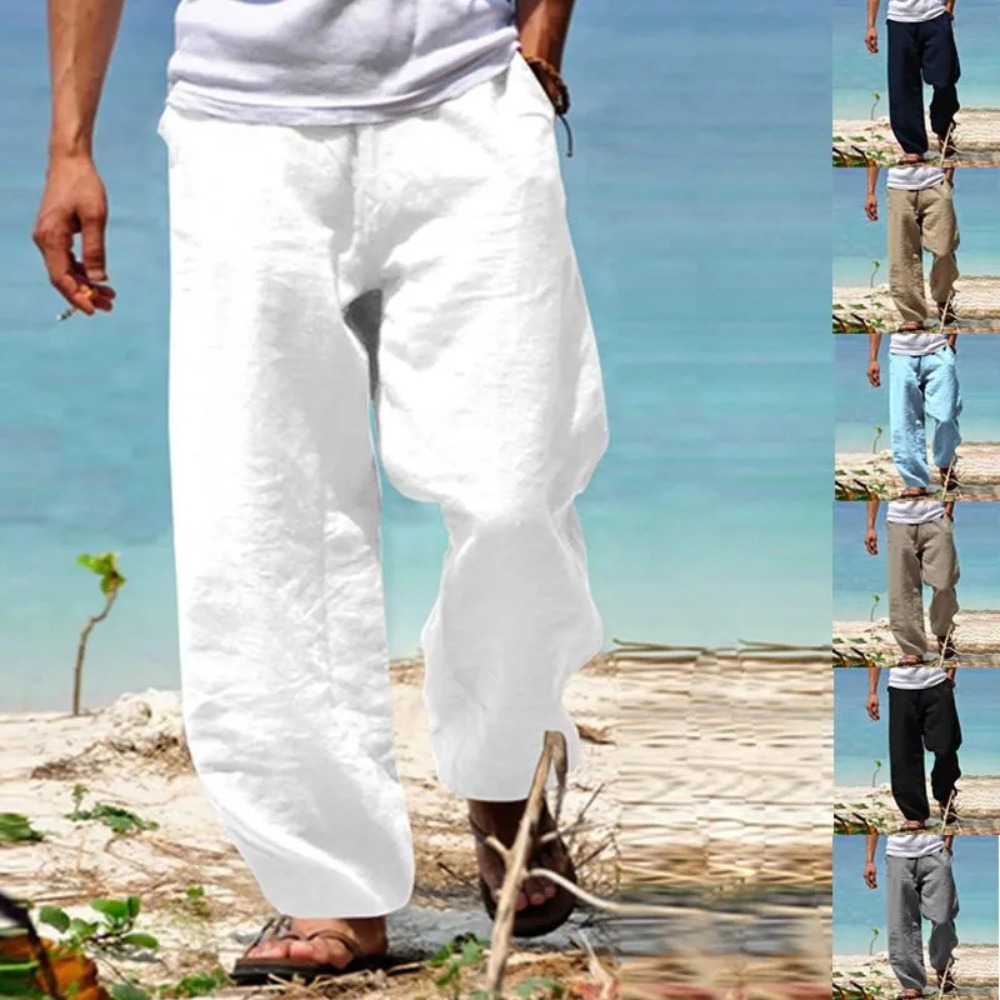 Men's Breathable Beach Pants - Japanese Loose Straight Trousers