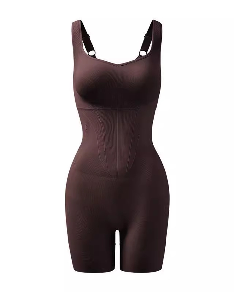 270&deg; Open-Back Tummy Control Butt Lifter Shaping Bodysuit