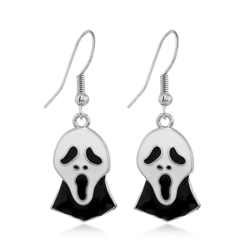 Creative solid color halloween earrings