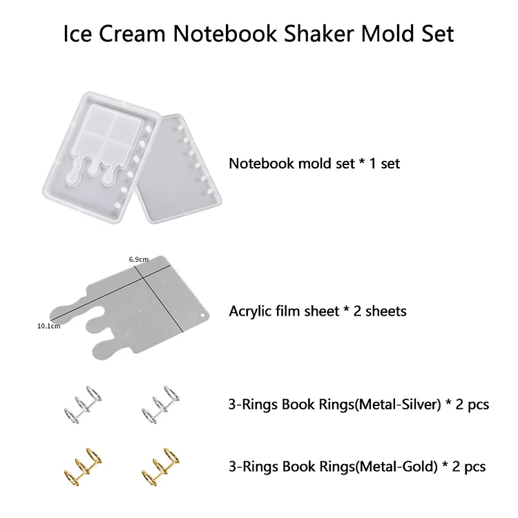 Unlock Your Inner Artisan with CrazyMold's A7 Size Notebook Shaker Molds  Set - Embark on Your DIY Journey Today!