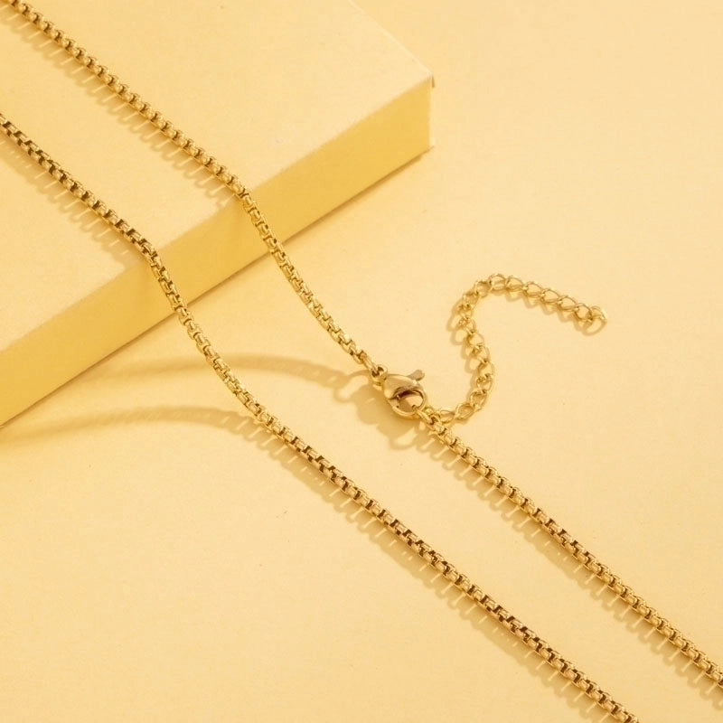 Stainless Steel 18K Gold Plated Minimalist Plating Solid Color Necklace
