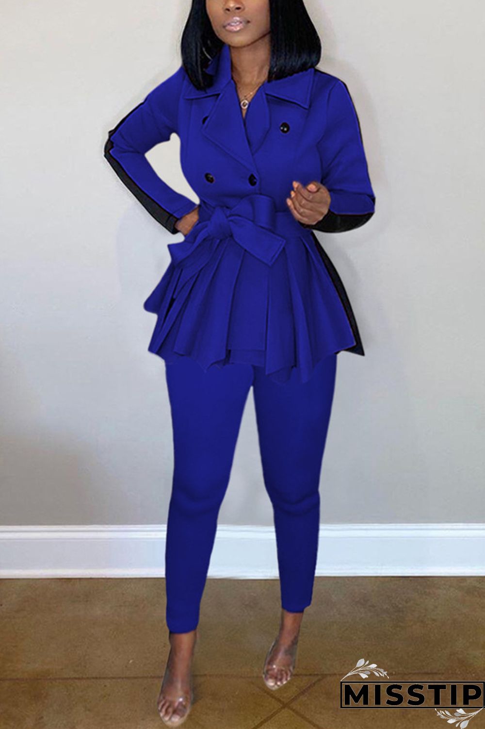 Orange Fashion Casual Long Sleeve Turndown Collar Regular Sleeve Regular Patchwork Two Pieces