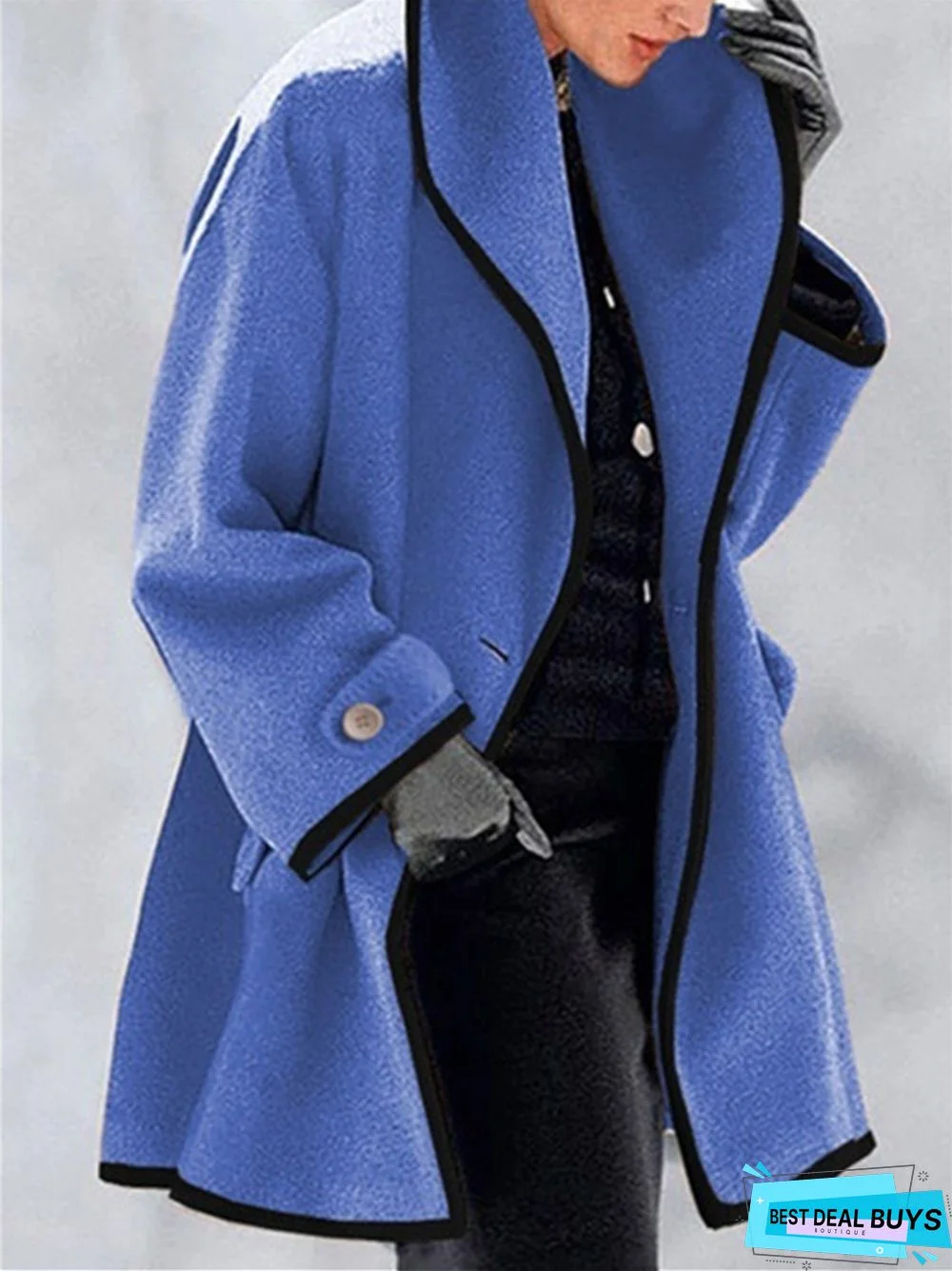 Women's Fashion Loose Solid Color Coat