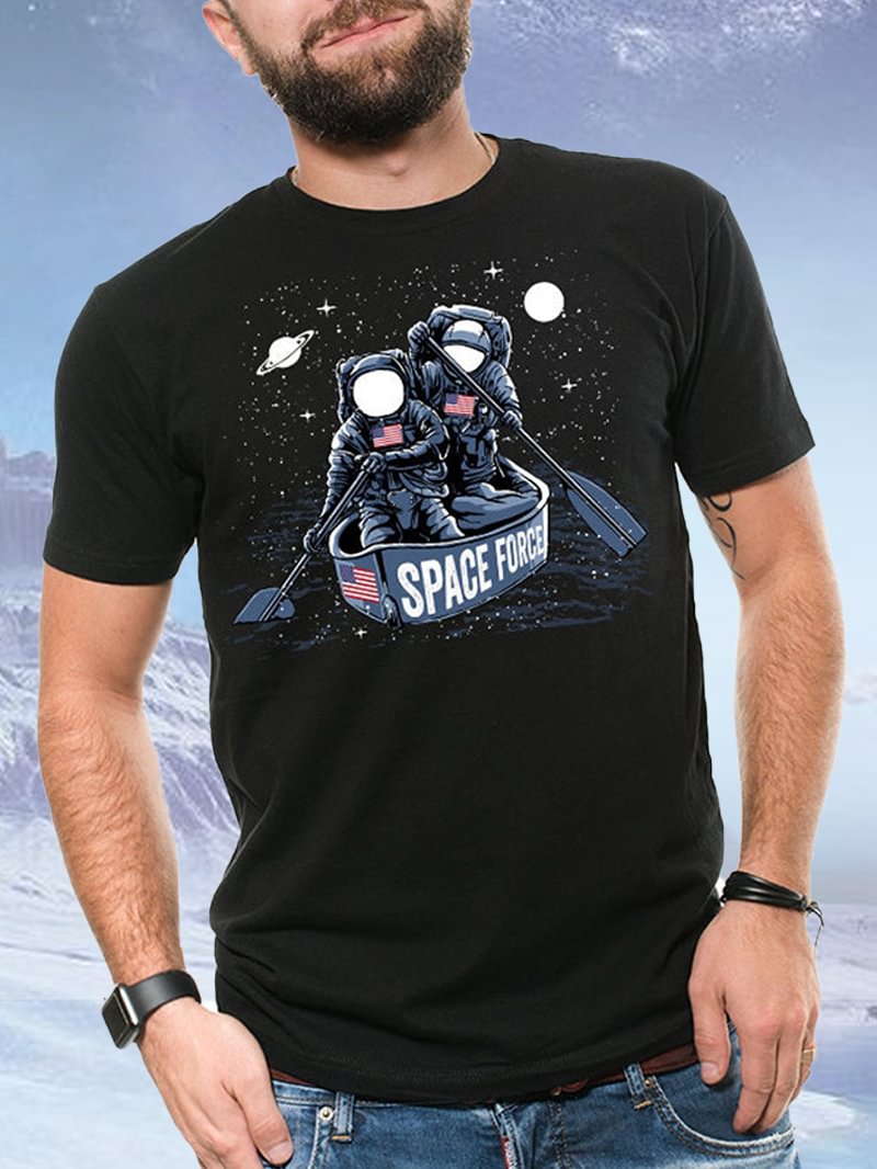 Space Force Boating Printed Men's T-Shirt in  mildstyles