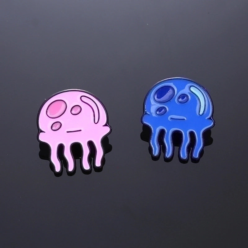 Cartoon Style Pin Jellyfish Alloy Enamel Women’s Brooches