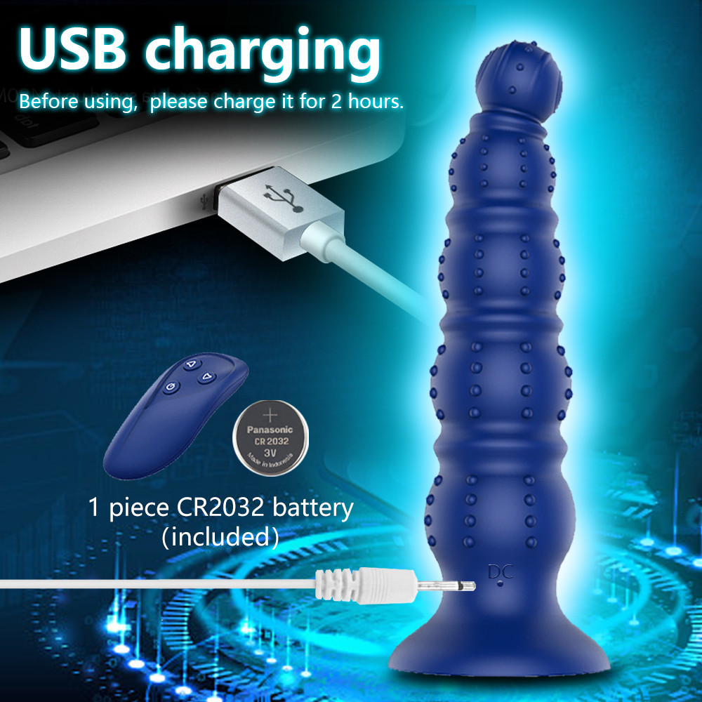 Wireless Remote Anal Dildo Vibrator Male Prostate Massager G-spot Stimulator