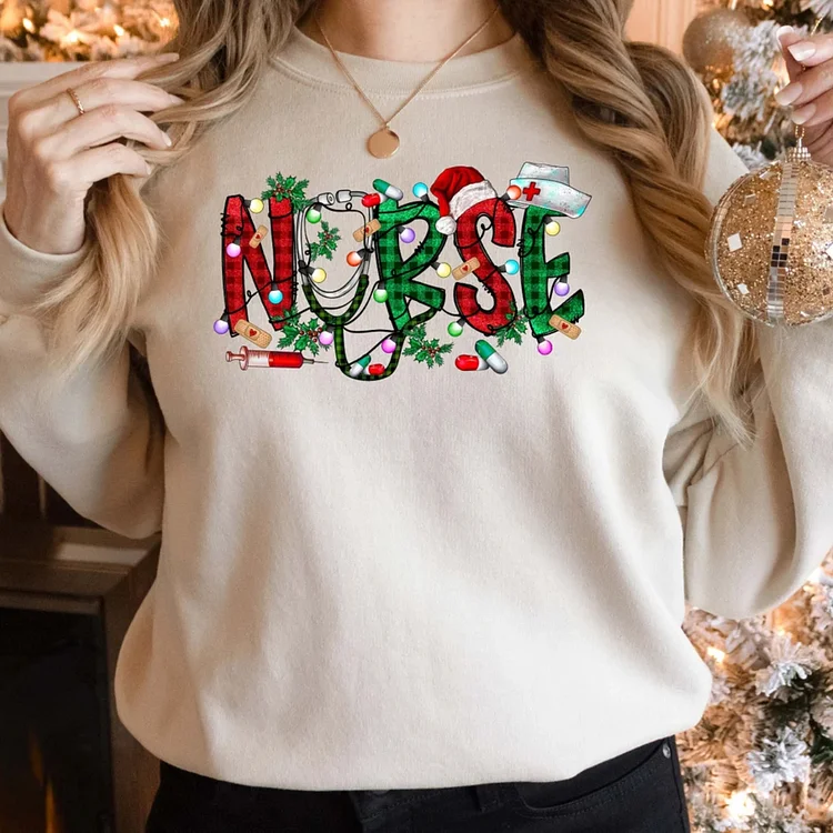 Christmas Nurse Sweatshirt,Nurse Christmas Gift