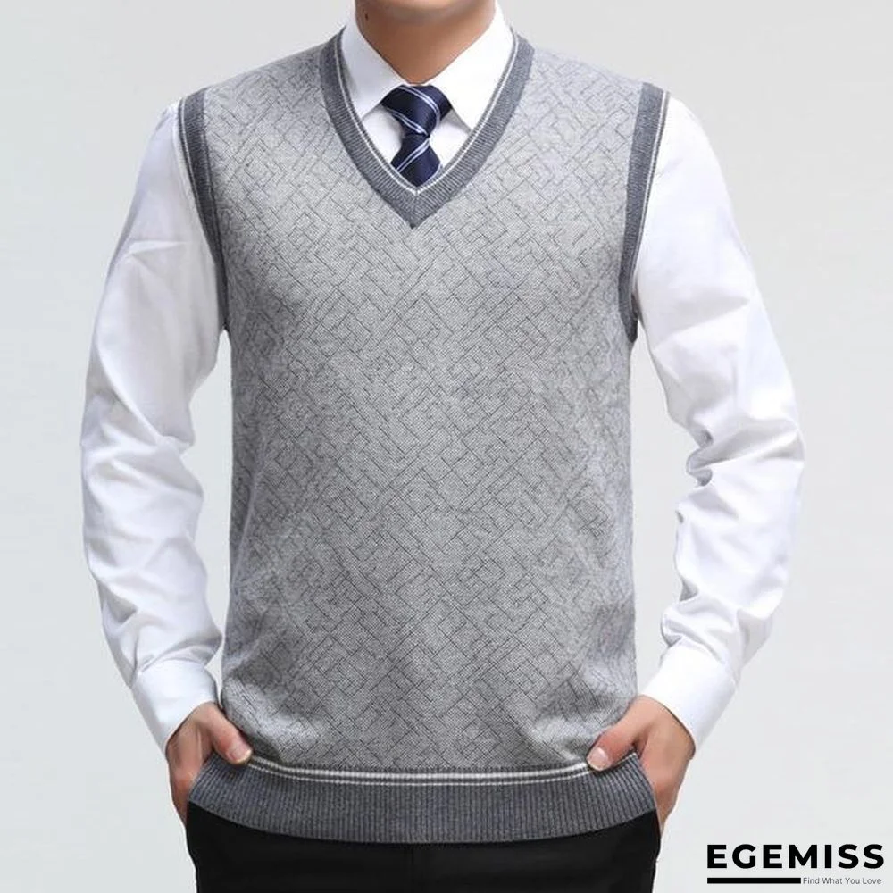 Mens Sweater Vest Wool Pullover Sleeveless Homm Casual Knit Waistcoats Men Business V Neck Vest Male Knitted | EGEMISS