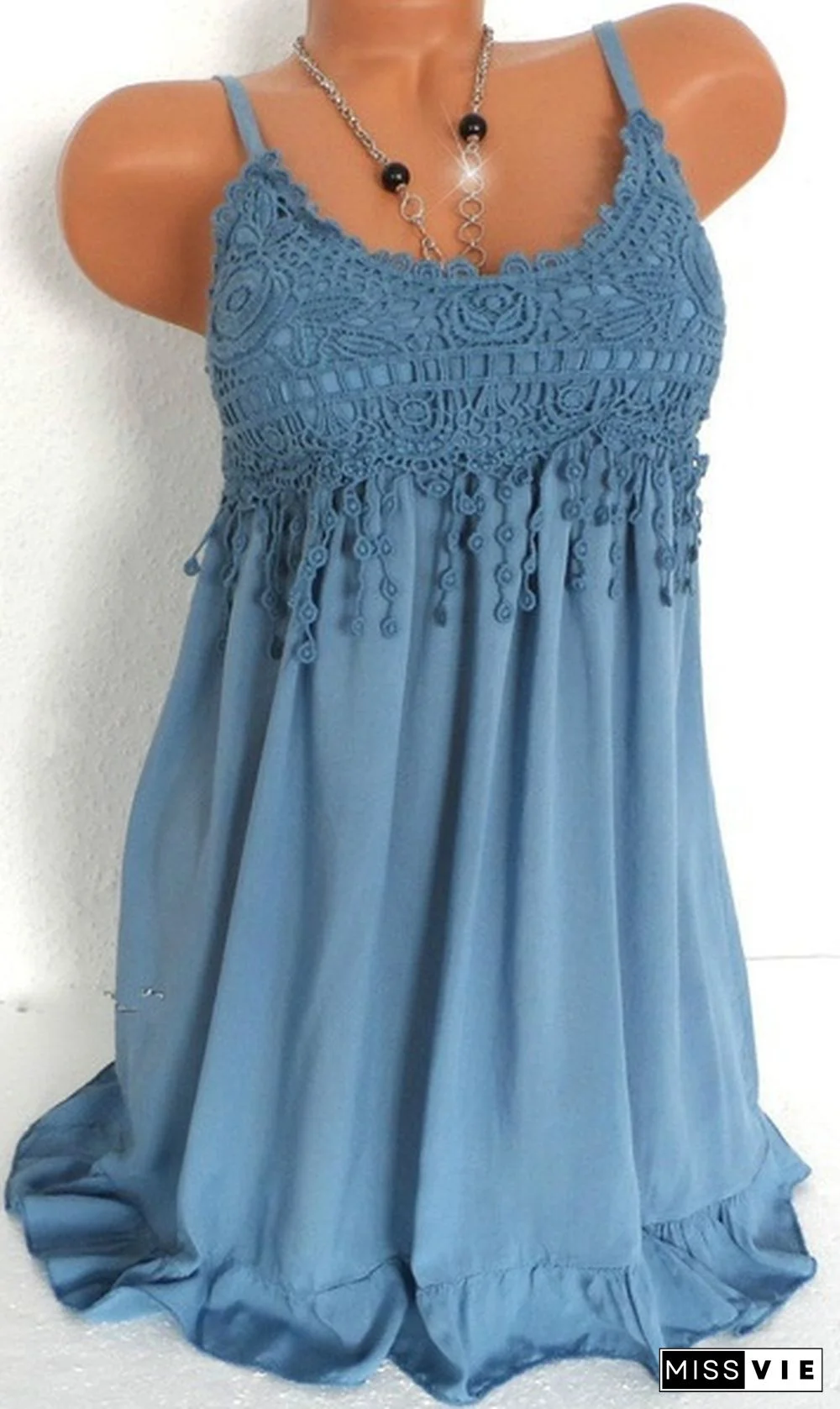 7 Colors Tops Women Lady Sexy Summer Sleeveless Top Blouse Lace Vest Tank Shirt