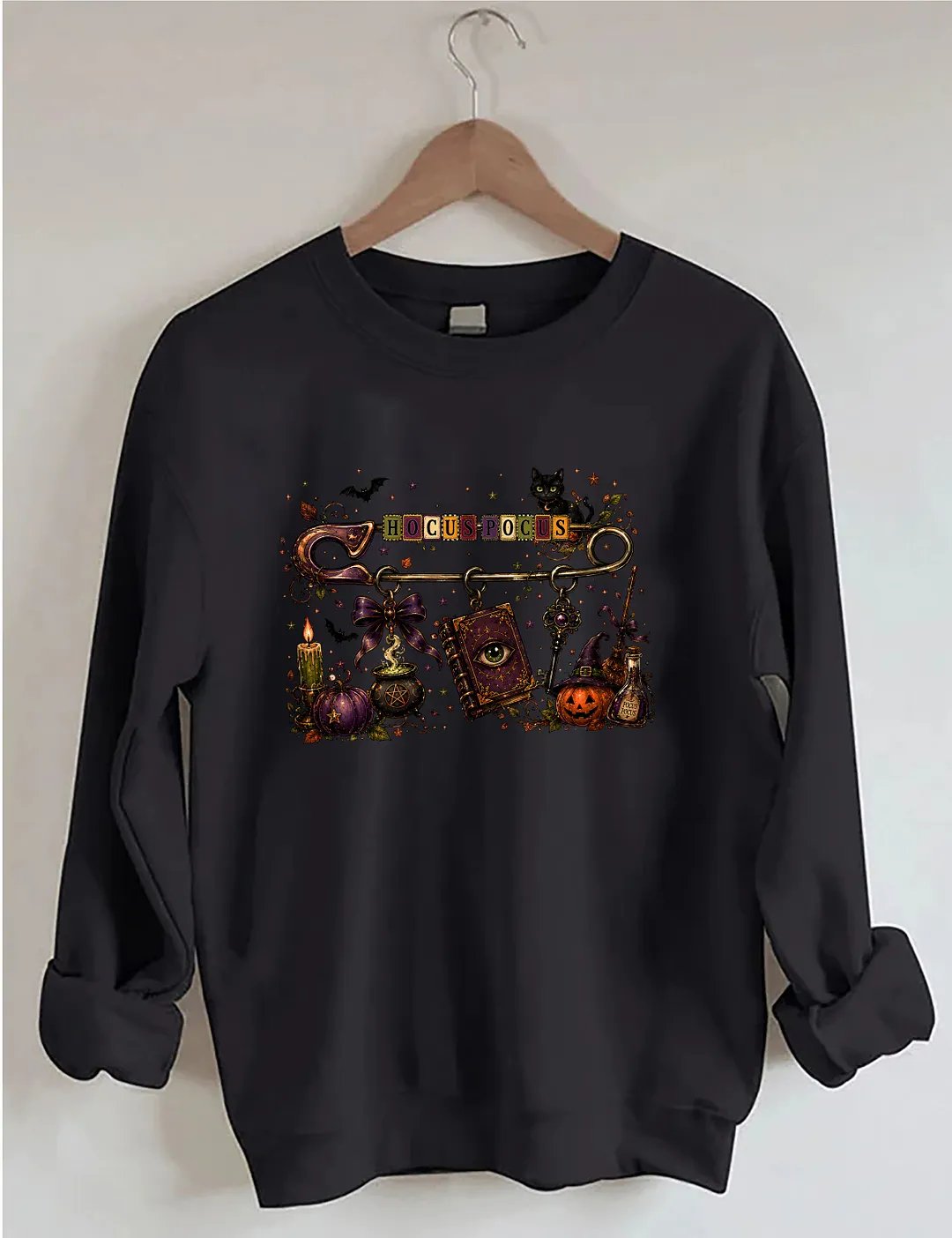 Halloween Safety Pin Hocuspocus Sweatshirt