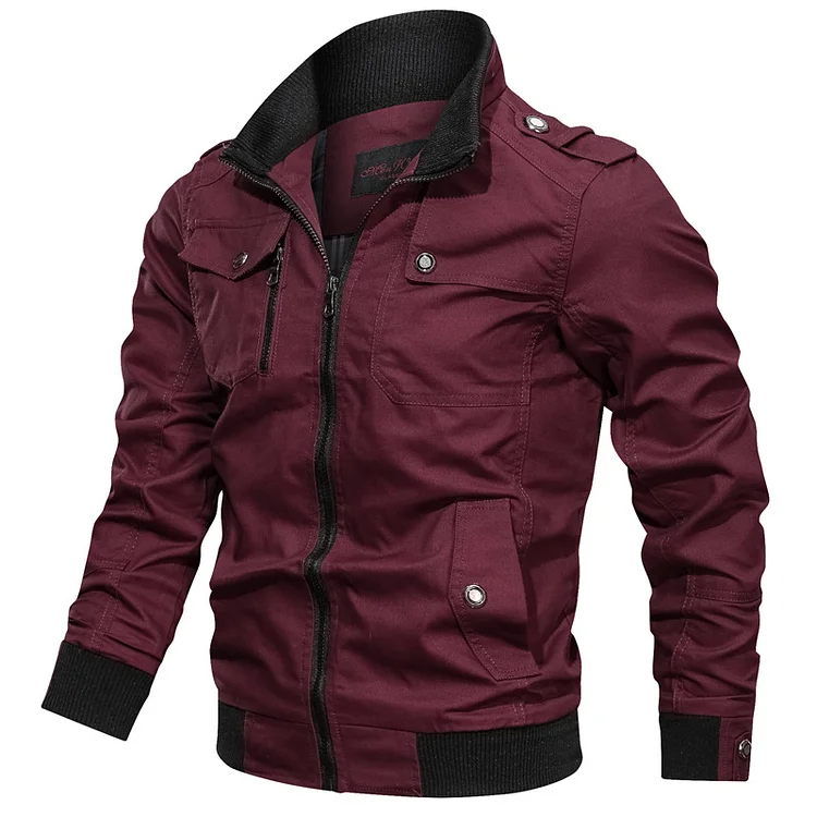 BrosWear Stand Up Collar Casual Jacket