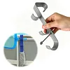 2pcs Pool Leaf Skimmer Net Holder Multifunctional Hook Design Skimmer & Cleaning Tool Bracket No-Drill Clip Installation for Home Swimming Leisure Time