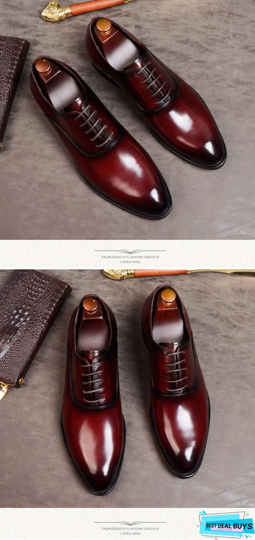 Men Formal Shoes Genuine Leather Italian Designer Shoes