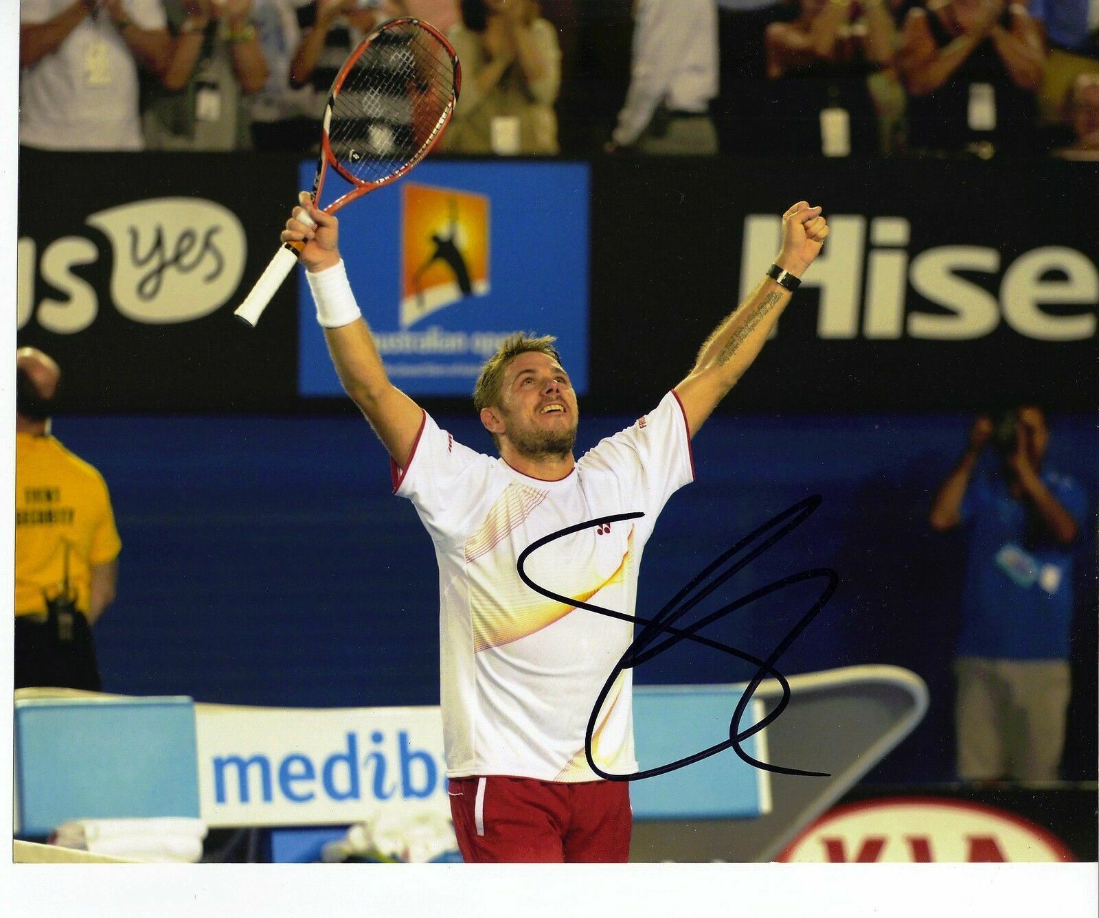 Stanislas Wawrinka Genuine Hand Signed Autograph 10X8 Photo Poster painting 2014 Australian Open