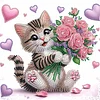 Flower Kitten - Crystal Rhinestone Diamond Painting