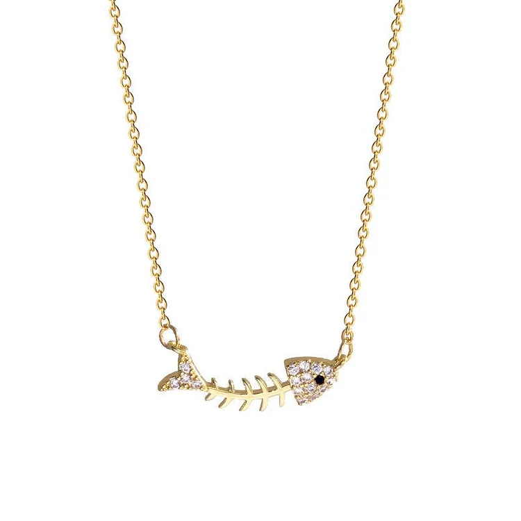 Golden Fishbone Necklace