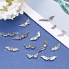 Angel Wing Charm Spacer Beads 8 Styles for Jewelry Making Antique Silver (160PCS)