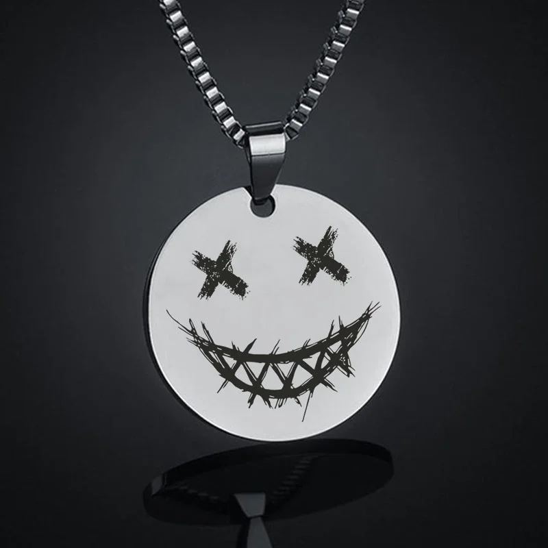 Smiling Titanium Steel Fitness Necklace tacday