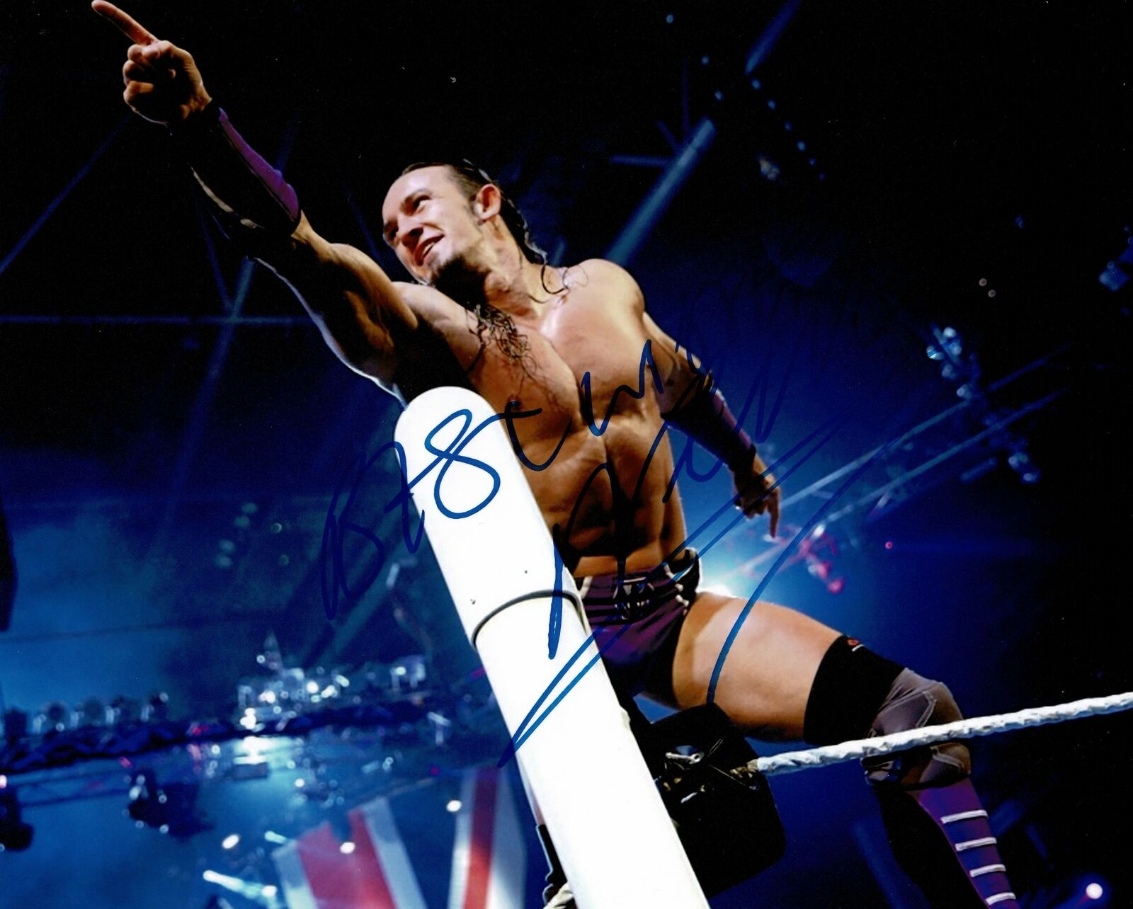 Adrian Neville Pac SIGNED 10X8 Photo Poster painting (WWE) AUTOGRAPH AFTAL COA (7003)