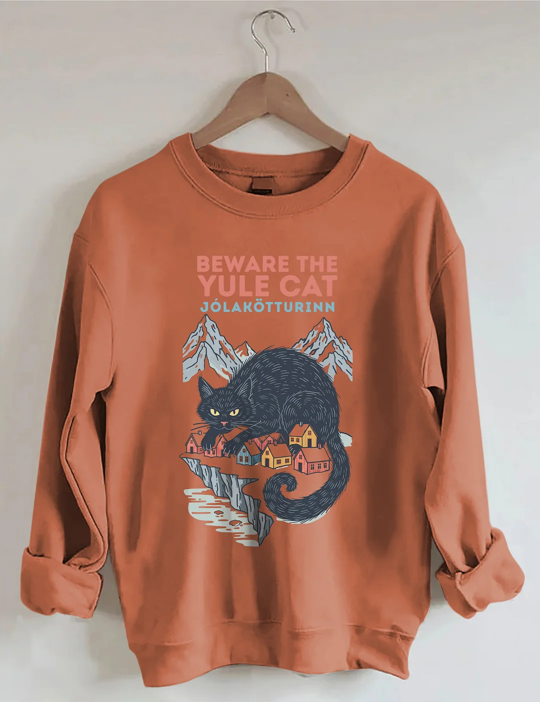 Beware The Yule Cat Icelandic Jólakötturinn Sweatshirt